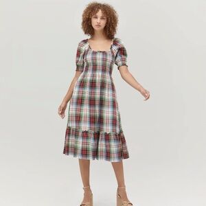Hill House Louisa Nap Dress in Multi Tartan
